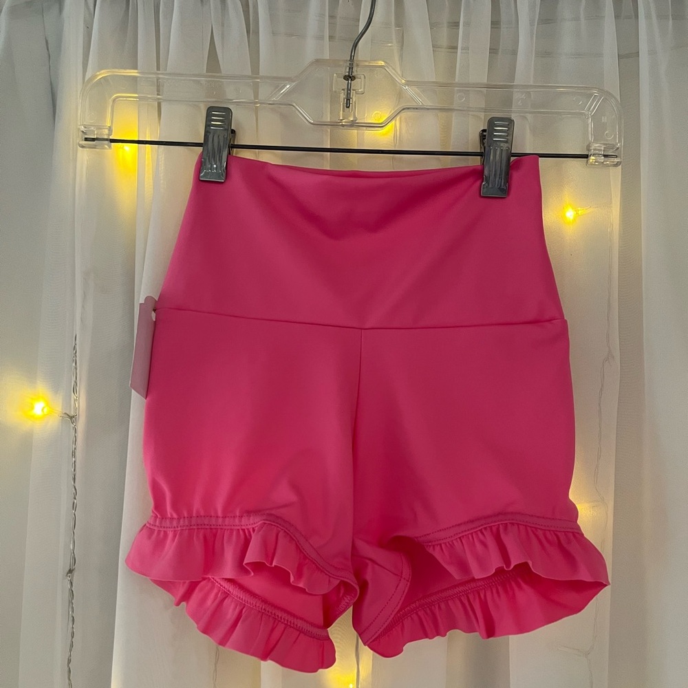 Balera Pink Ruffle Hem Shorties
